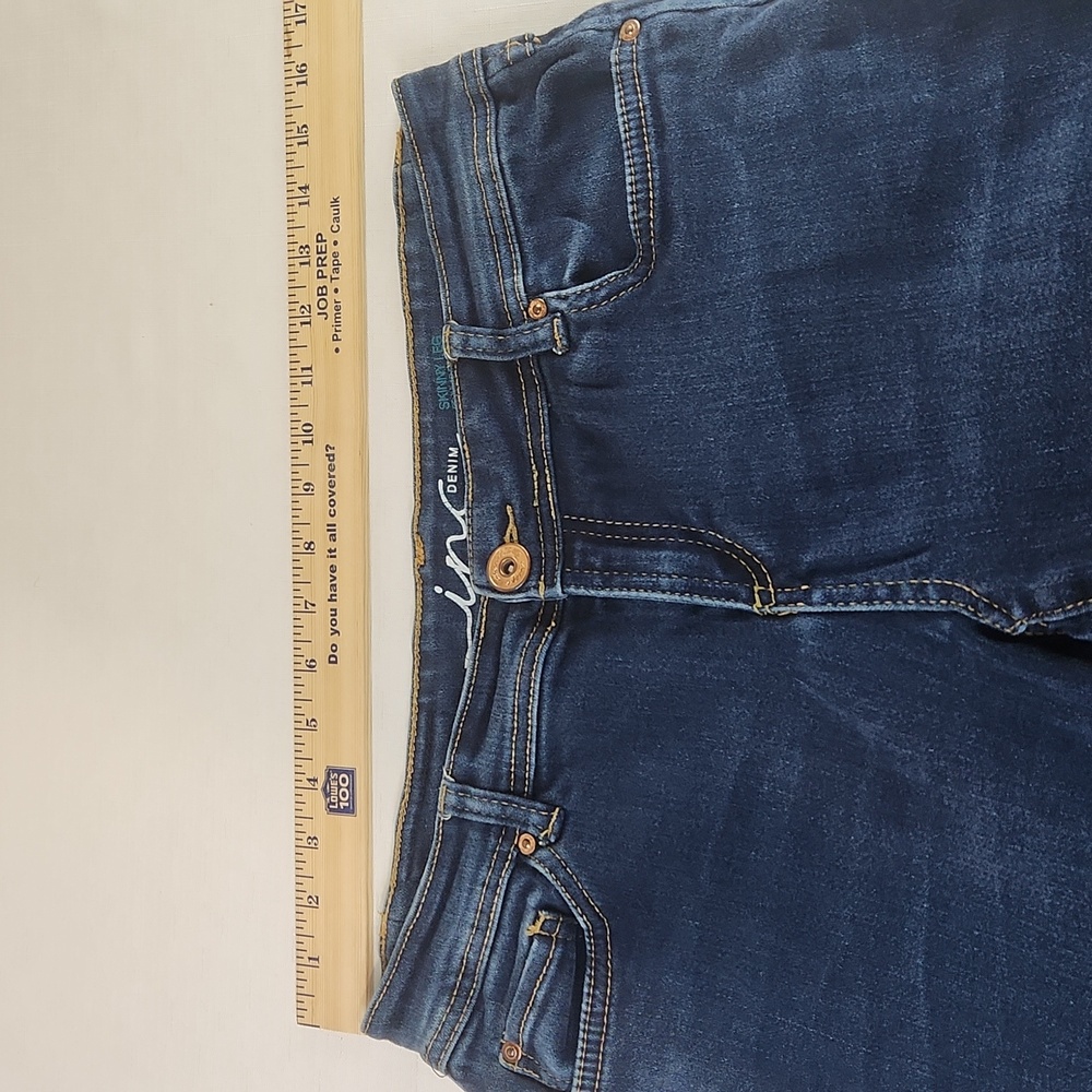 Inc denim dark wash skinny jeans. Size 10 short - Picture 8 of 10